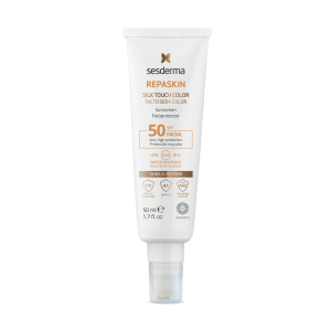 REPASKIN SILK TOUCH COLOR SPF 50 Cолнцезащитное средство для лица с нежностью шелка и с тонирующим эффектом