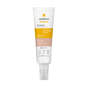 REPASKIN SILK TOUCH COLOUR SPF 50 Средство солнцезащитное с нежностью шелка с тонирующим эффектом для лица