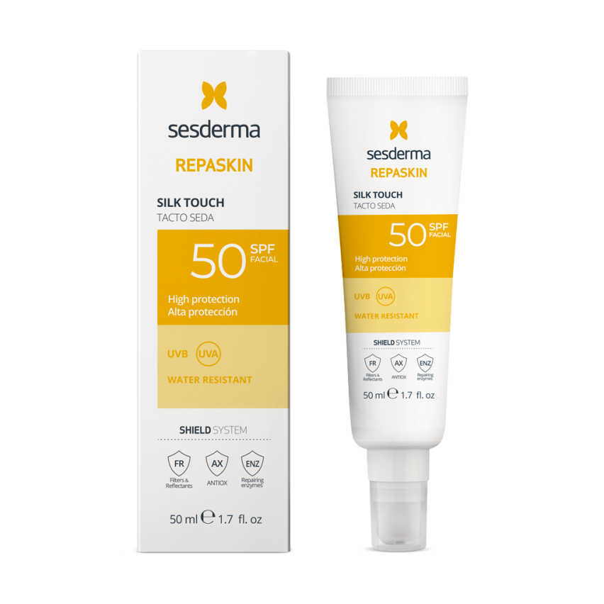 REPASKIN SILK TOUCH SPF50 Средство солнцезащитное с нежностью шелка для лица