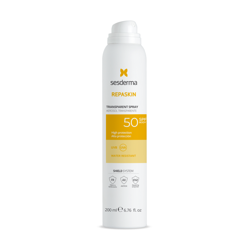 REPASKIN TRANSPARENT SPRAY SPF50 Спрей солнцезащитный прозрачный для тела (аэрозоль)